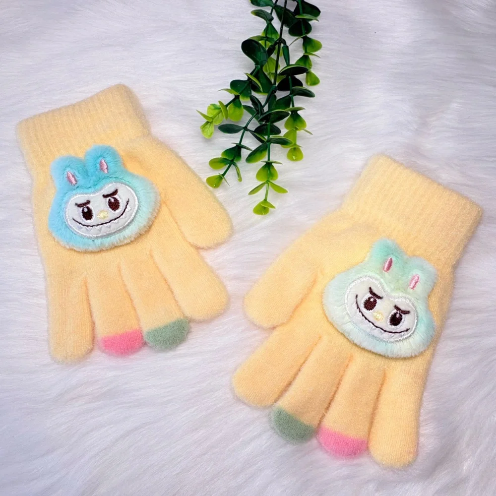 Cute‎ Monster Character Kids Fuzzy Gloves